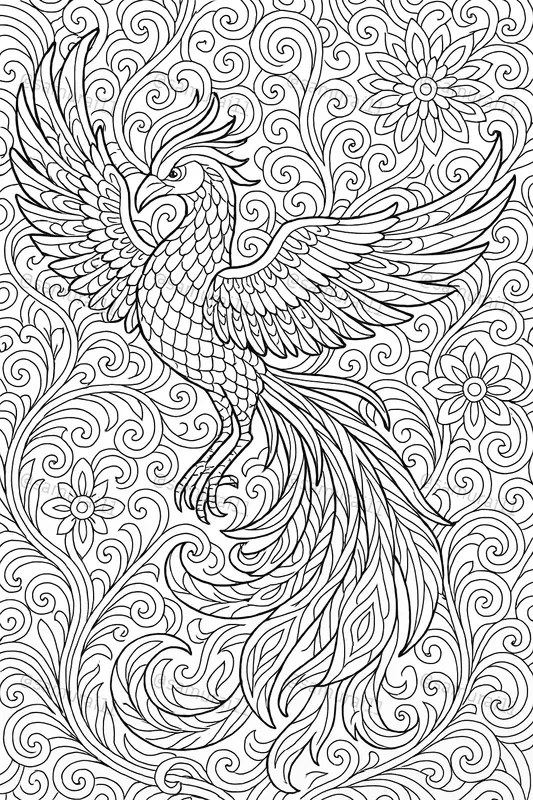 Whimsical Mythical Creatures Coloring