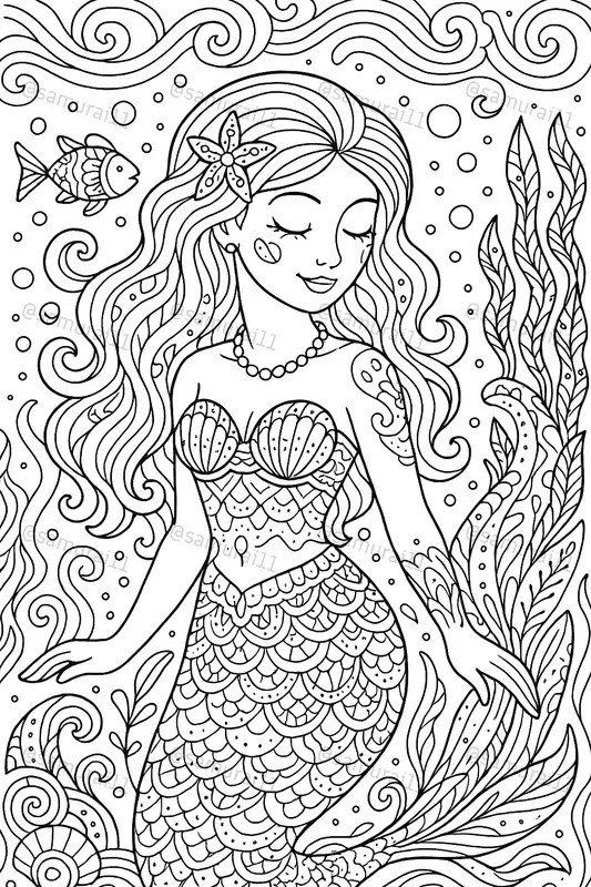 Whimsical Mythical Creatures Coloring