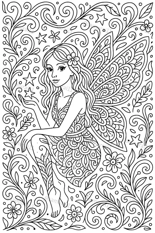 Whimsical Mythical Creatures Coloring