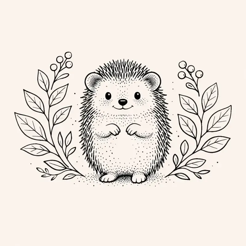 Minimal Botanical Animal Line Art