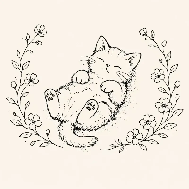 Minimal Botanical Animal Line Art
