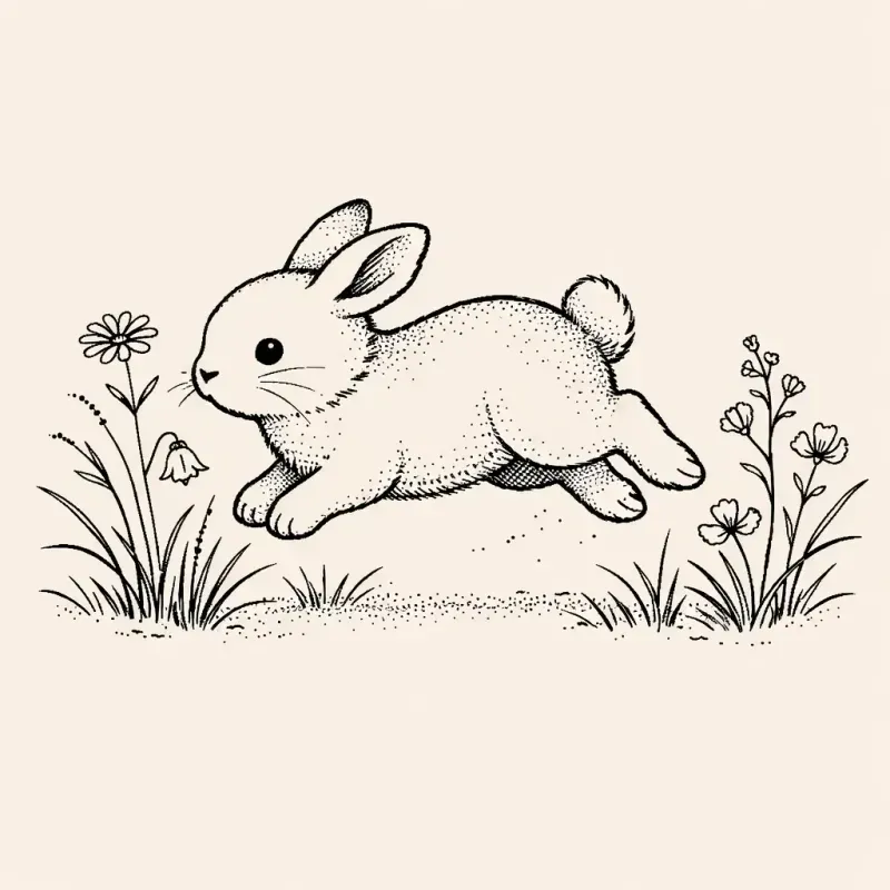 Minimal Botanical Animal Line Art