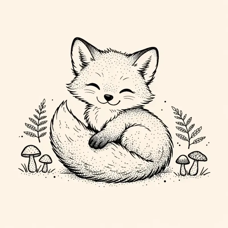 Minimal Botanical Animal Line Art
