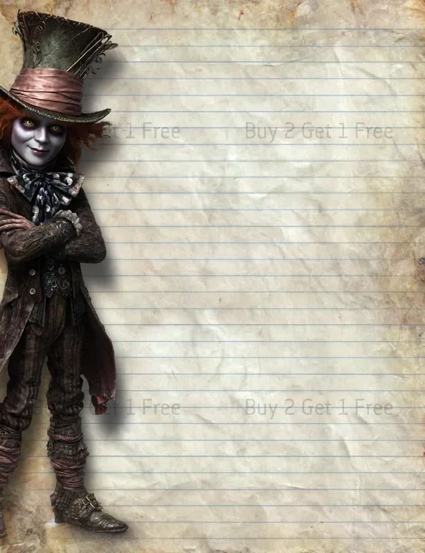 Dark Alice In Wonderland Plain Papers