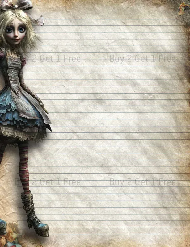 Dark Alice In Wonderland Plain Papers