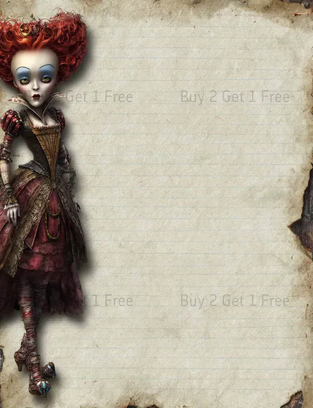 Dark Alice In Wonderland Plain Papers