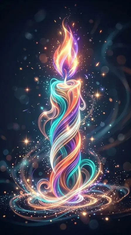 Glowing Birthday Light Wave Illustrations