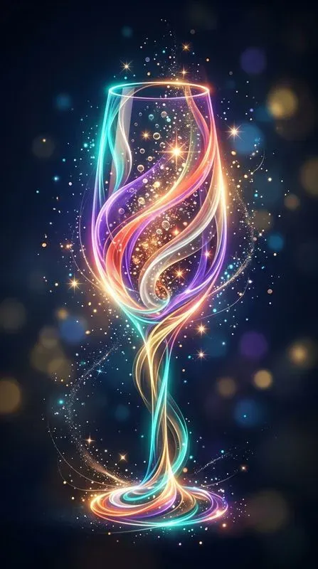 Glowing Birthday Light Wave Illustrations