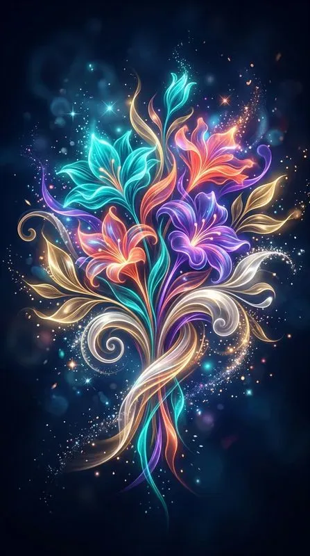 Glowing Birthday Light Wave Illustrations