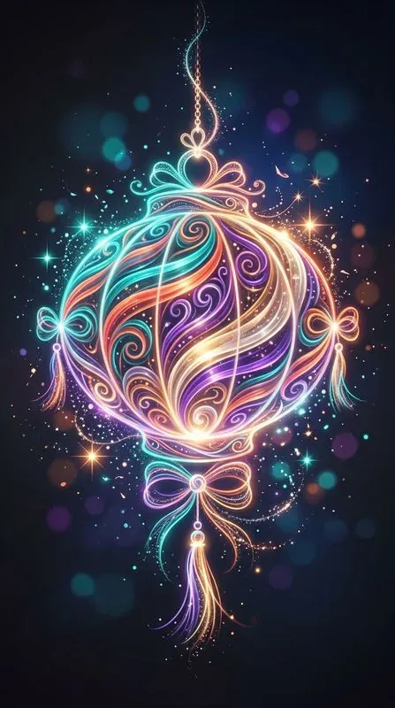 Glowing Birthday Light Wave Illustrations