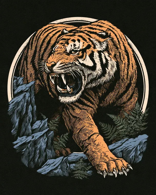 Vintage Woodcut Apparel Graphics