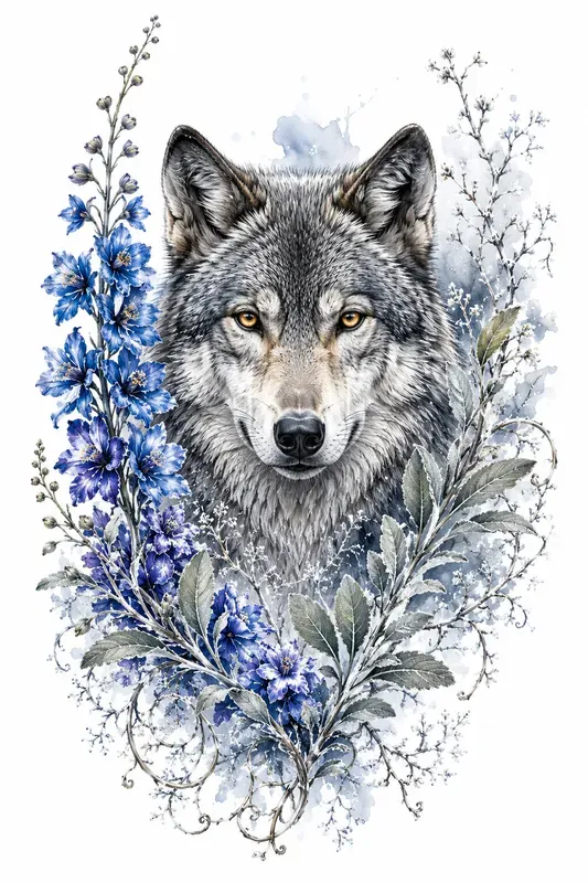 Elegant Botanical Animal Portraits