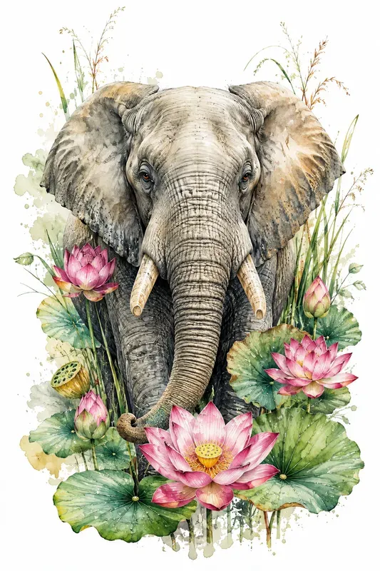 Elegant Botanical Animal Portraits