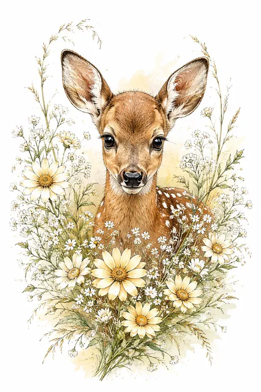 Elegant Botanical Animal Portraits
