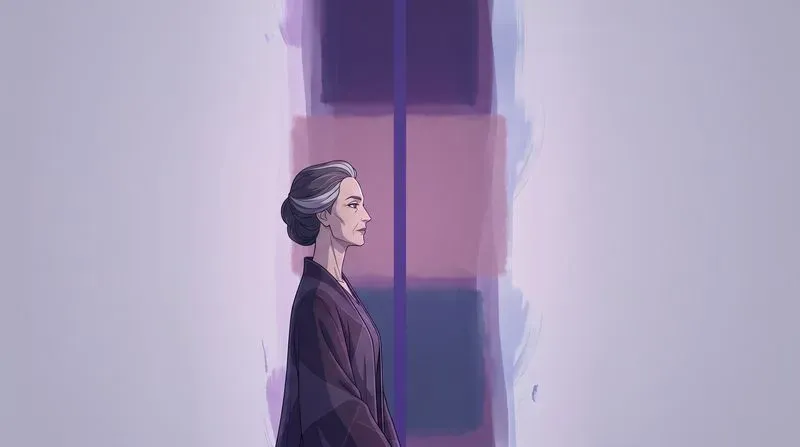 Minimalist Color Field Anime 