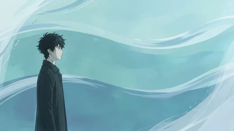 Minimalist Color Field Anime 