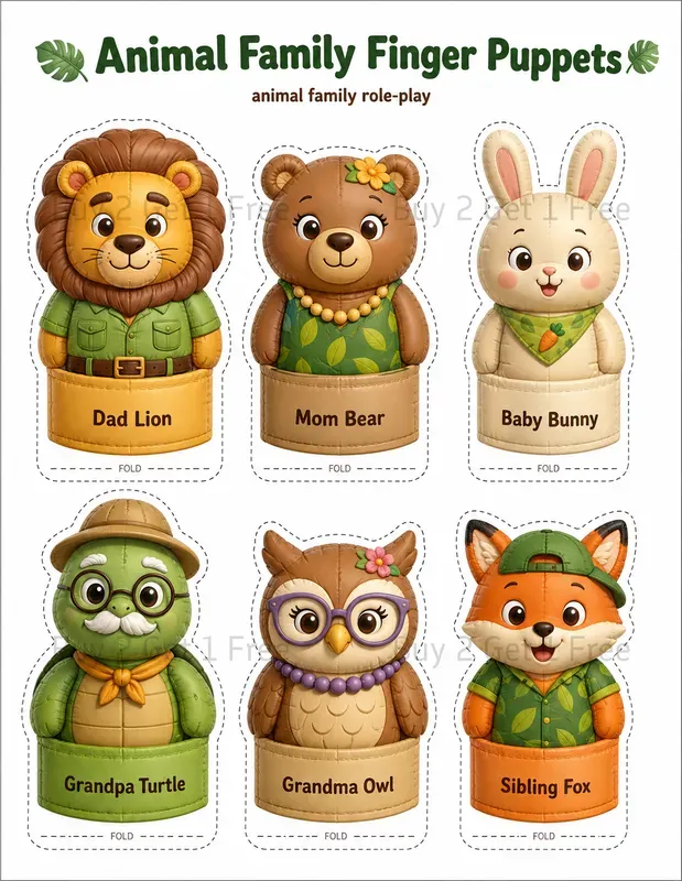 Printable Finger Puppets