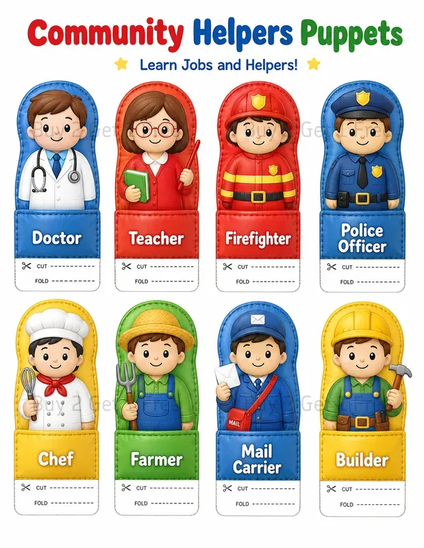 Printable Finger Puppets