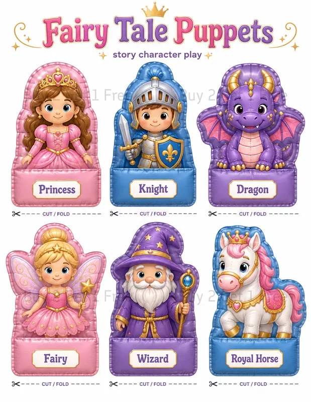 Printable Finger Puppets