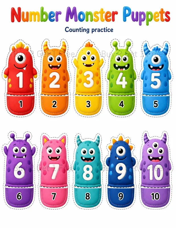 Printable Finger Puppets