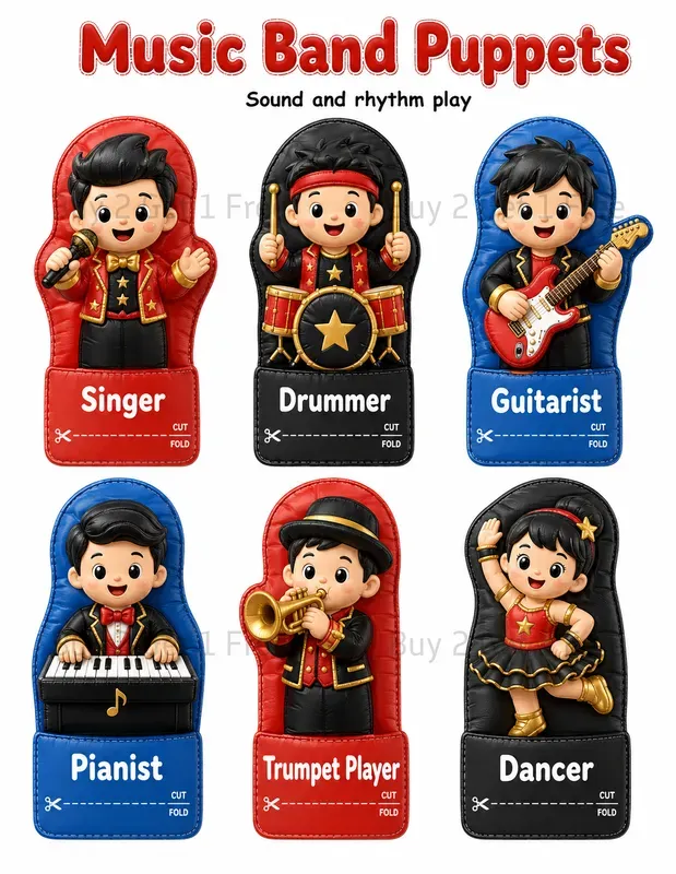 Printable Finger Puppets