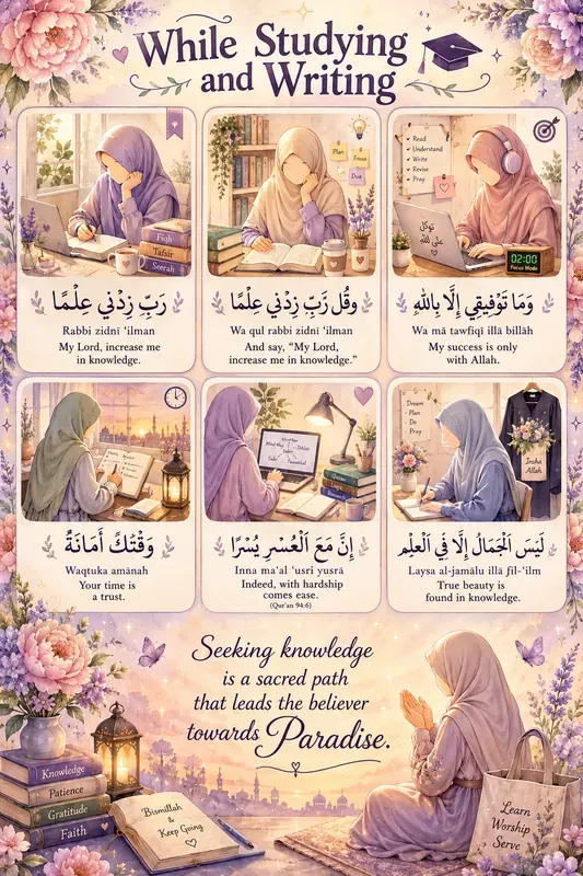 Islamic Routine Infographic Templates