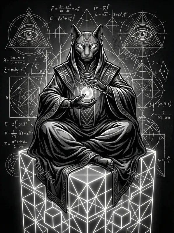 Modern Alchemical Noir Linework