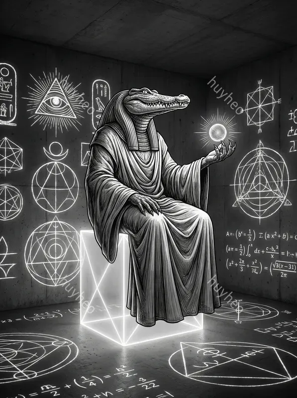 Modern Alchemical Noir Linework
