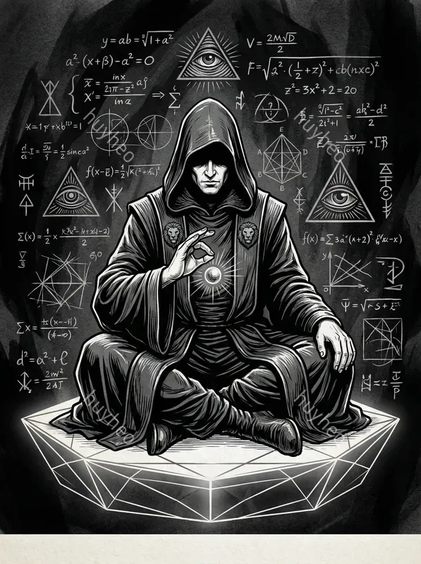 Modern Alchemical Noir Linework