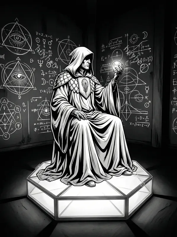 Modern Alchemical Noir Linework