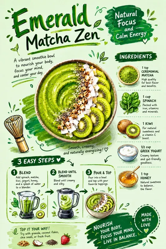 Aesthetic Smoothie Bowl Recipe Posters
