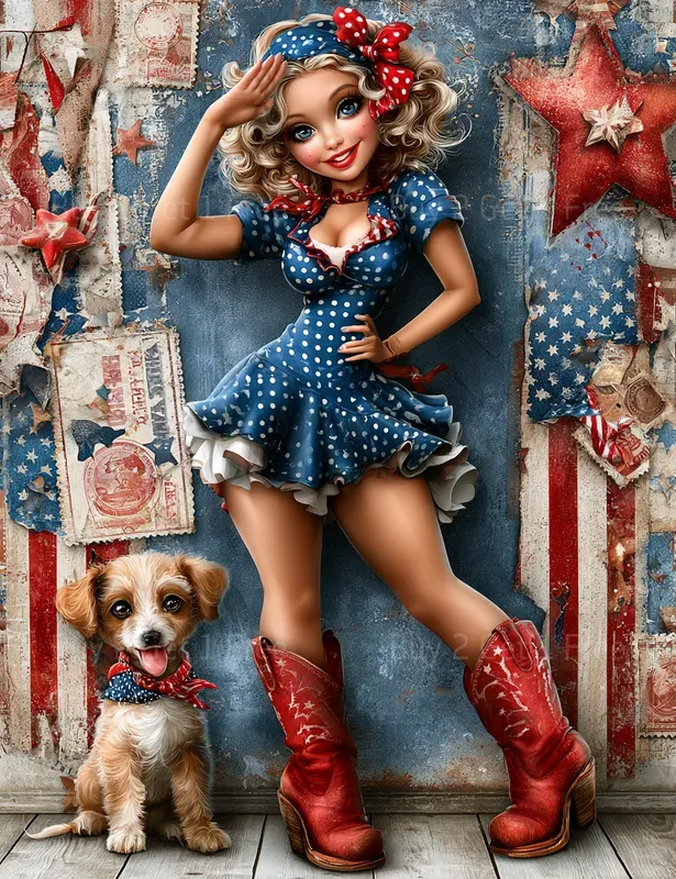 Patriotic Girl Junk Journals