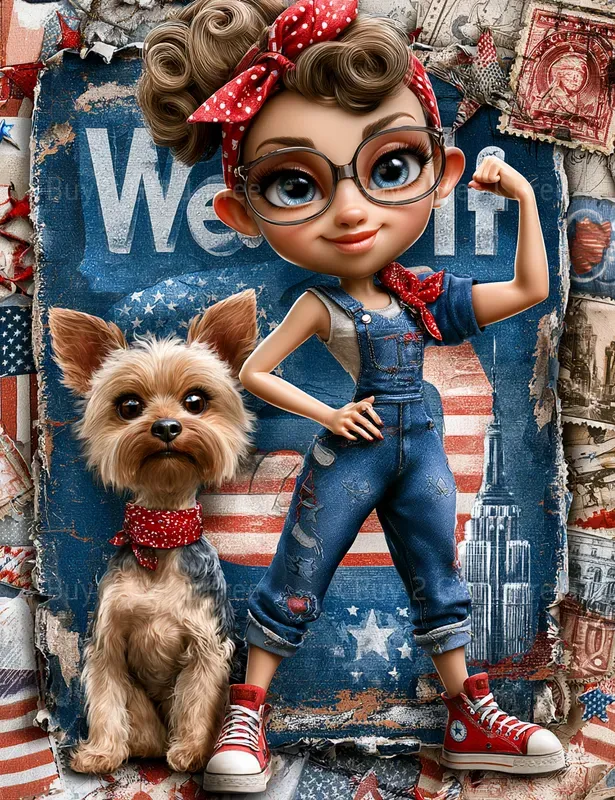 Patriotic Girl Junk Journals