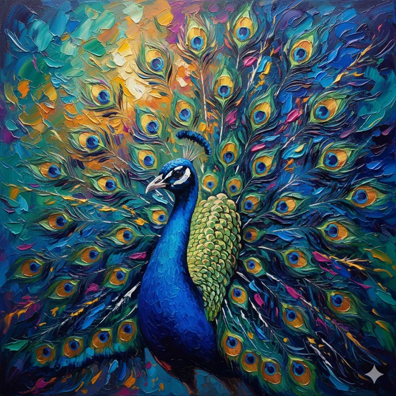 Vibrant Oil Paintings Textured Wall Art