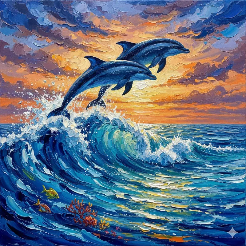 Vibrant Oil Paintings Textured Wall Art