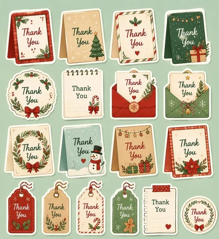 Thank You Card Sticker Sheets