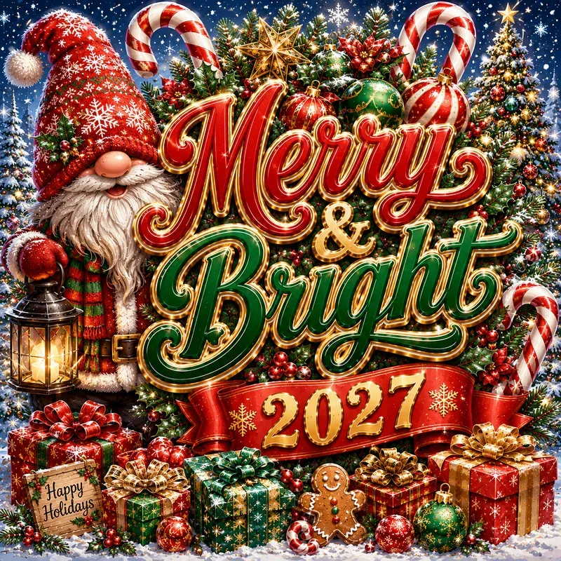 Festive Christmas Typographies 2027