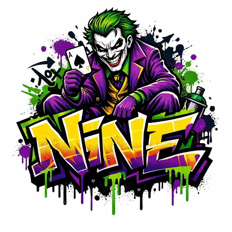 Joker Graffiti Mascot Logo Generator
