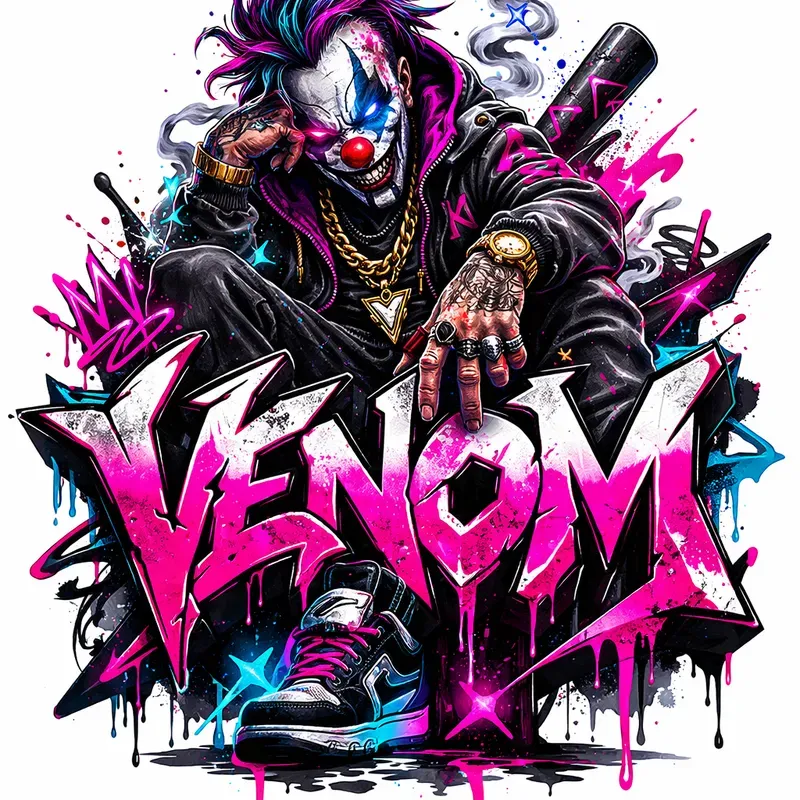 Joker Graffiti Mascot Logo Generator