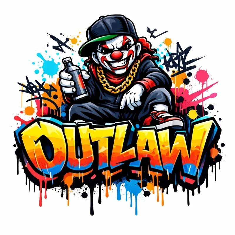 Joker Graffiti Mascot Logo Generator