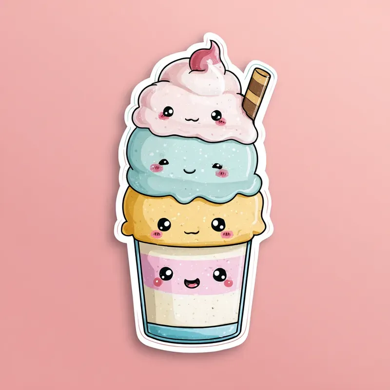 Whimsical Cute Illustrations With Face