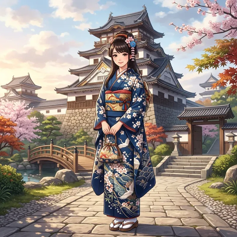 Japanese Kimono Anime Portraits