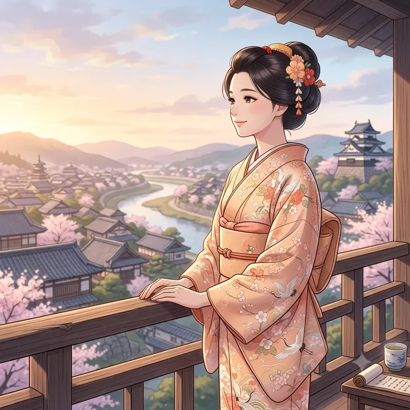 Japanese Kimono Anime Portraits