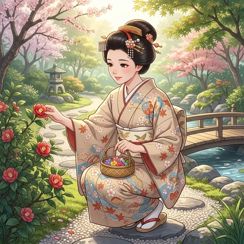 Japanese Kimono Anime Portraits