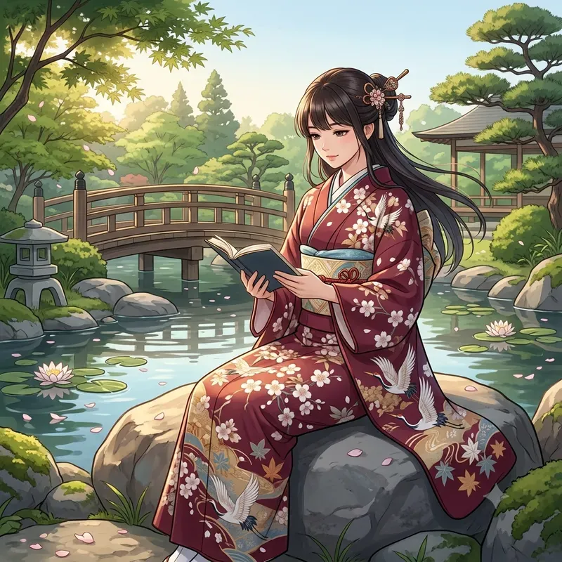 Japanese Kimono Anime Portraits