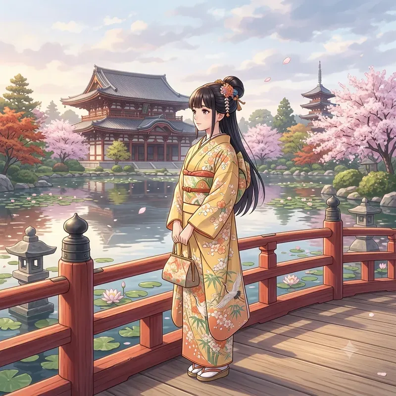 Japanese Kimono Anime Portraits