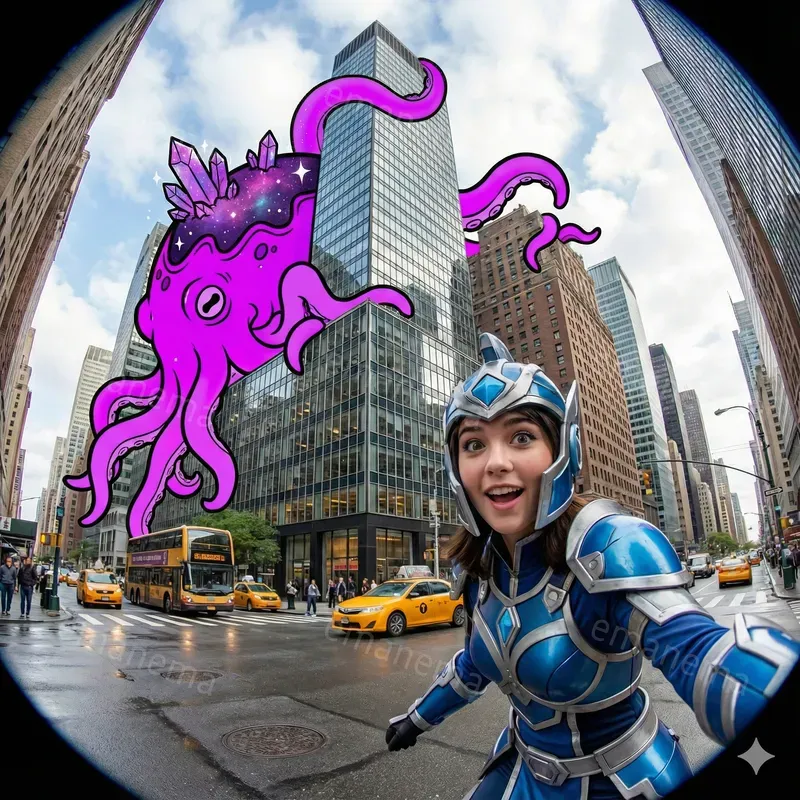 Metropolitan City Cosplayers And Monsters