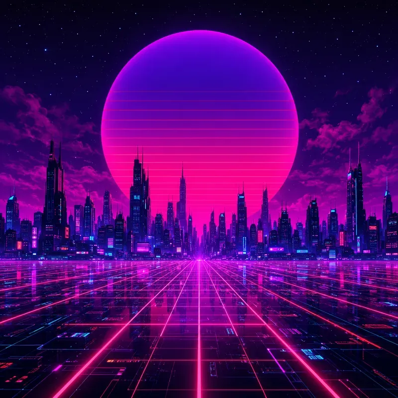 Synthwave Horizon Poster Packs