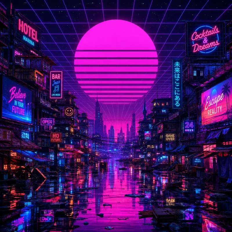 Synthwave Horizon Poster Packs