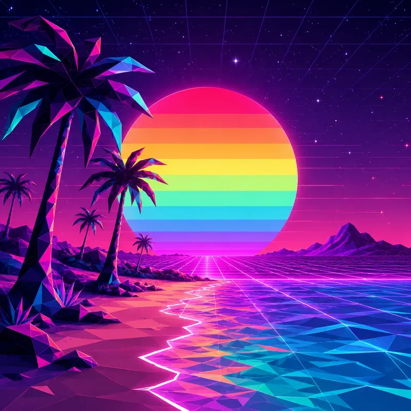 Synthwave Horizon Poster Packs
